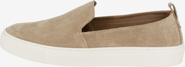 MO Slip-ons in Beige: voorkant