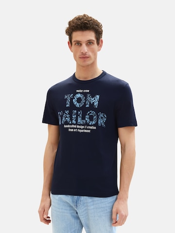 TOM TAILOR Tričko – modrá: přední strana
