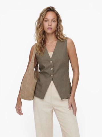 Gilet de costume 'ONLTILA' ONLY en gris : devant