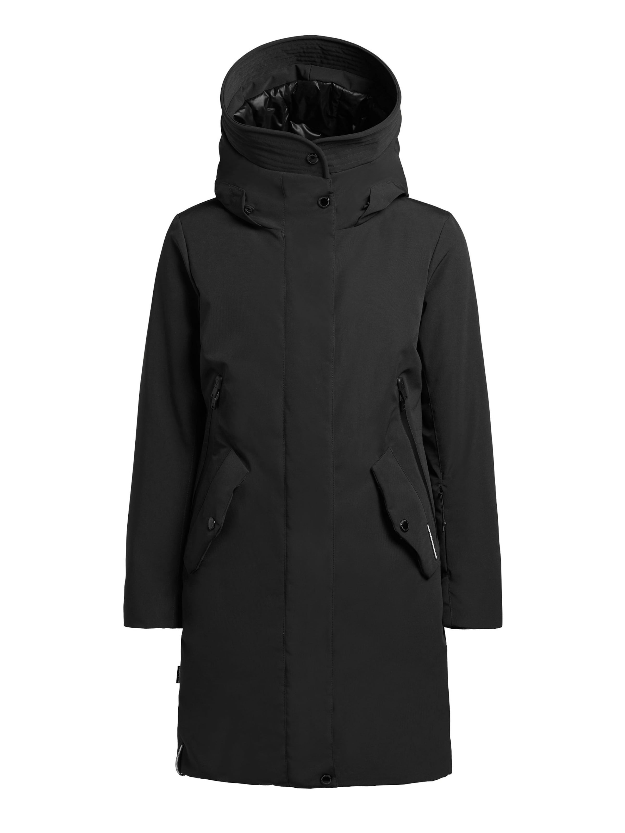 khujo Zimná bunda 'CHARLYN4' - Čierna: predná strana