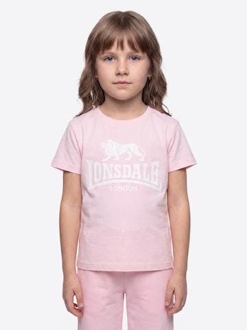 LONSDALE Футболка в Ярко-розовый: спереди