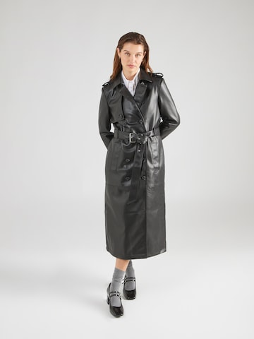 Warehouse Ανοιξιάτικο και φθινοπωρινό παλτό σε μαύρο