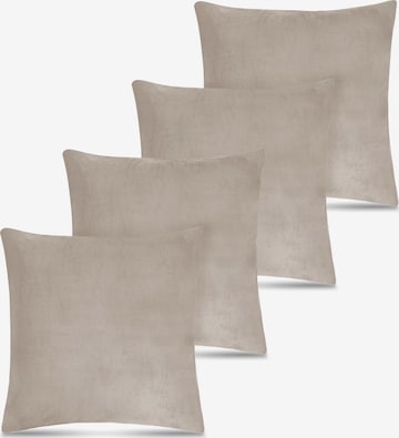 Aspero Kissen in Braun: Vorderseite