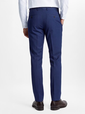 Regular Pantalon à plis Finshley & Harding en bleu