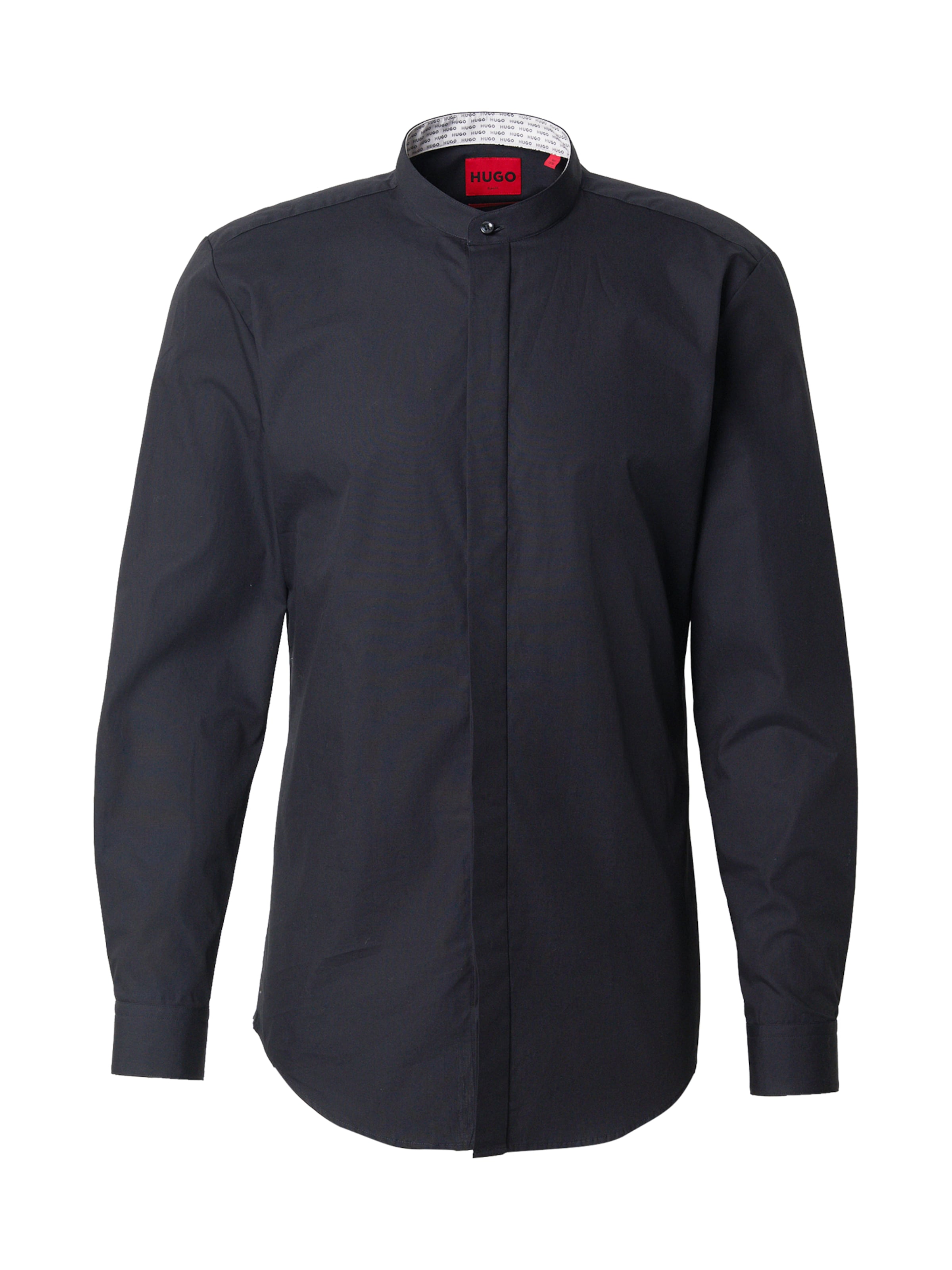 Slim fit Camicia 'Kaleb' di HUGO in nero: frontale