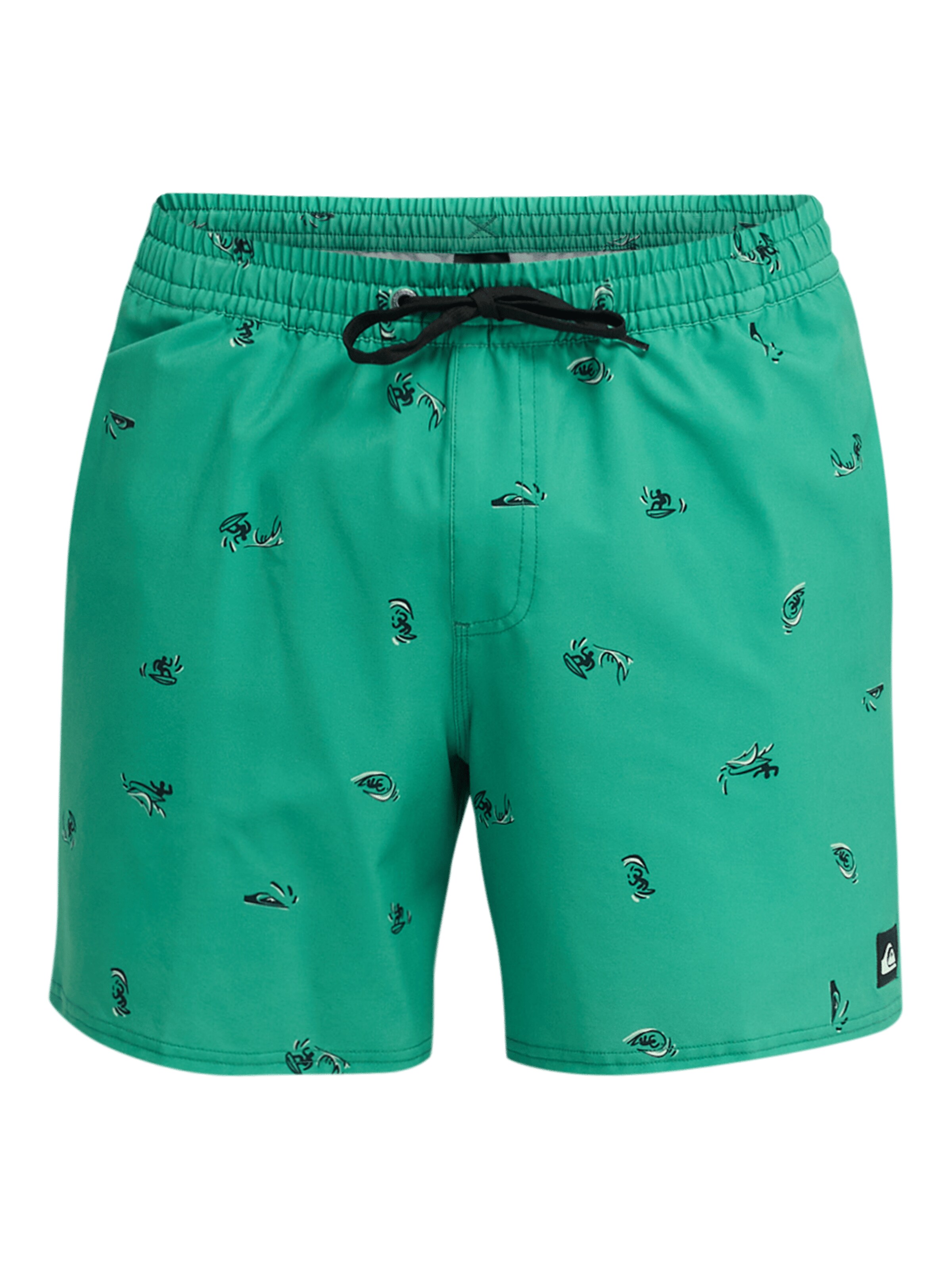 QUIKSILVER Badeshorts 'Stretch Printed Volley 16' in Grün: Vorderseite