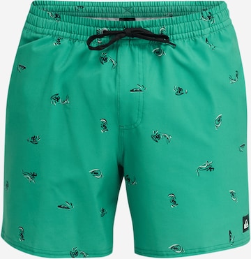 QUIKSILVER Badeshorts 'Stretch Printed Volley 16' in Grün: Vorderseite