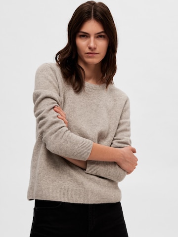 SELECTED FEMME Pullover 'Manila' in Grau: predná strana