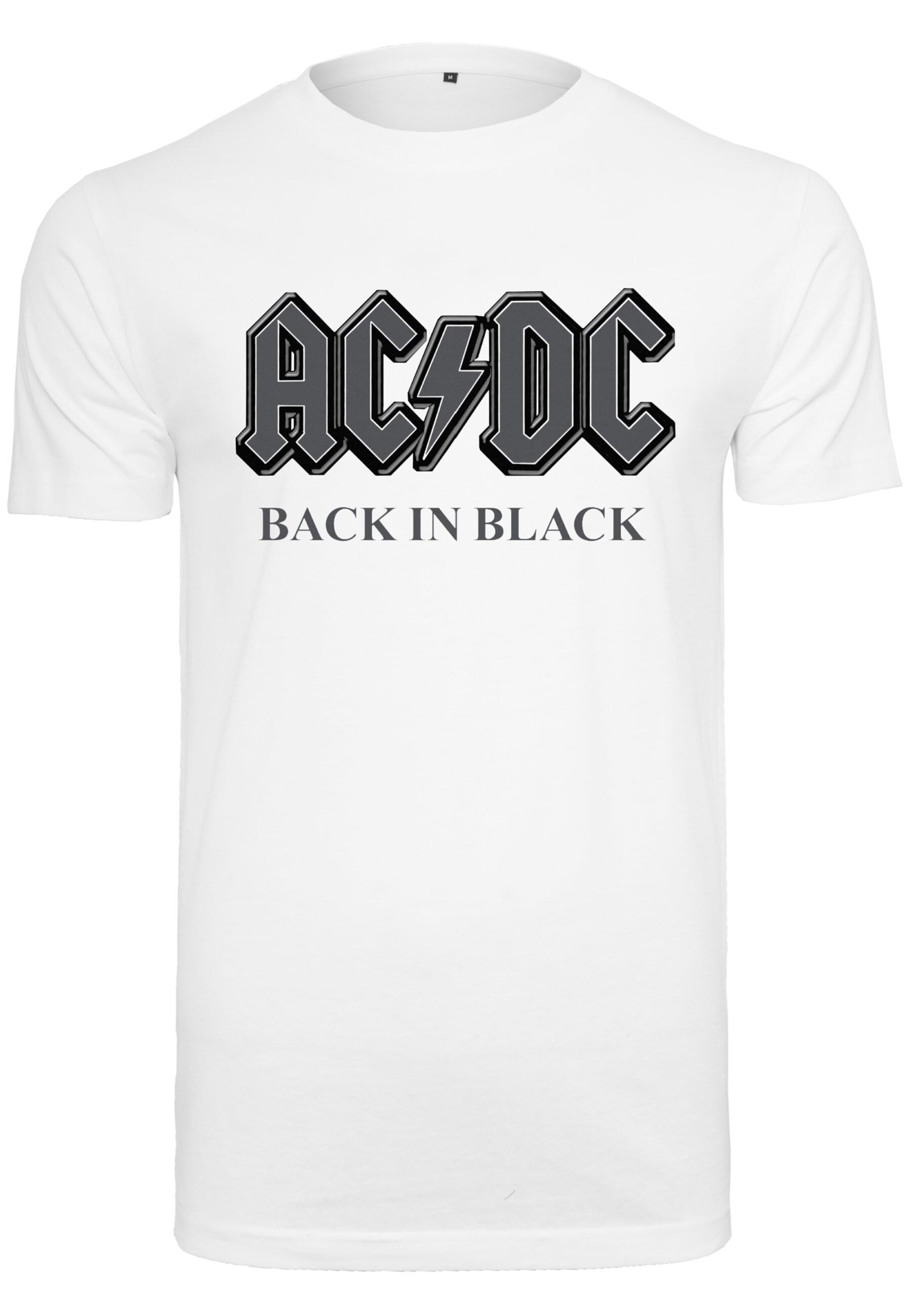 Mister Tee Tričko 'ACDC Back In Black' – bílá: přední strana
