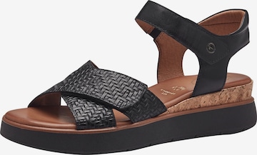 TAMARIS Sandals in Black: front