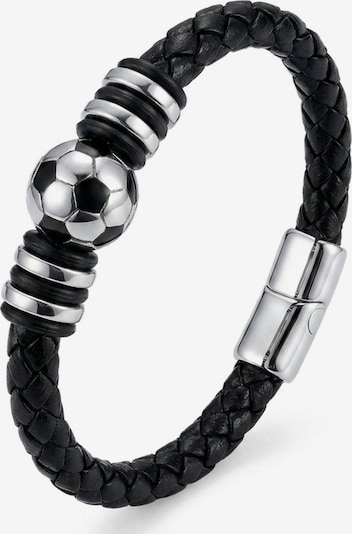 Nemomatheo Armband 'Armband Pallone Nero – Fußball Leder Armband Herren' in 18-23 cm in schwarz, Produktansicht