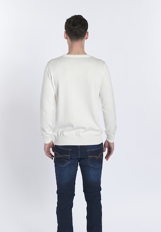 Pullover 'NARCISO' di DENIM CULTURE in bianco