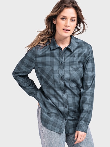 Schöffel Athletic button up shirt 'Hopedale' in Blue: front