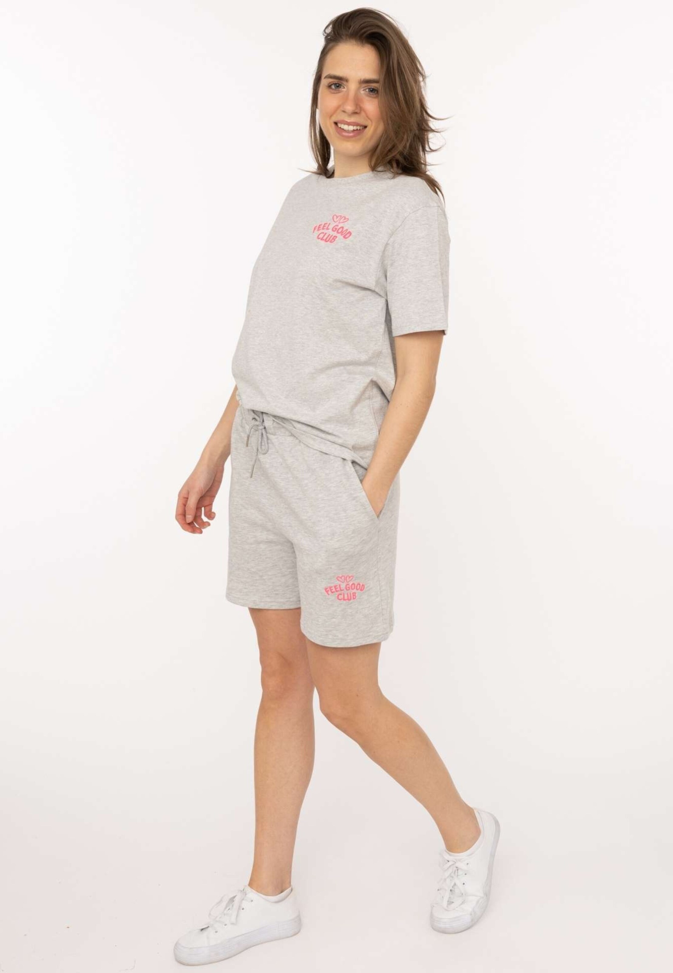T-shirt Zwillingsherz en gris