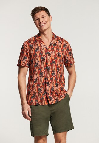 Shiwi - Regular Fit Camisa 'Catch of the Day' em verde