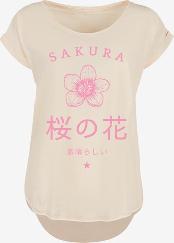 T-shirt F4NT4STIC en beige : devant