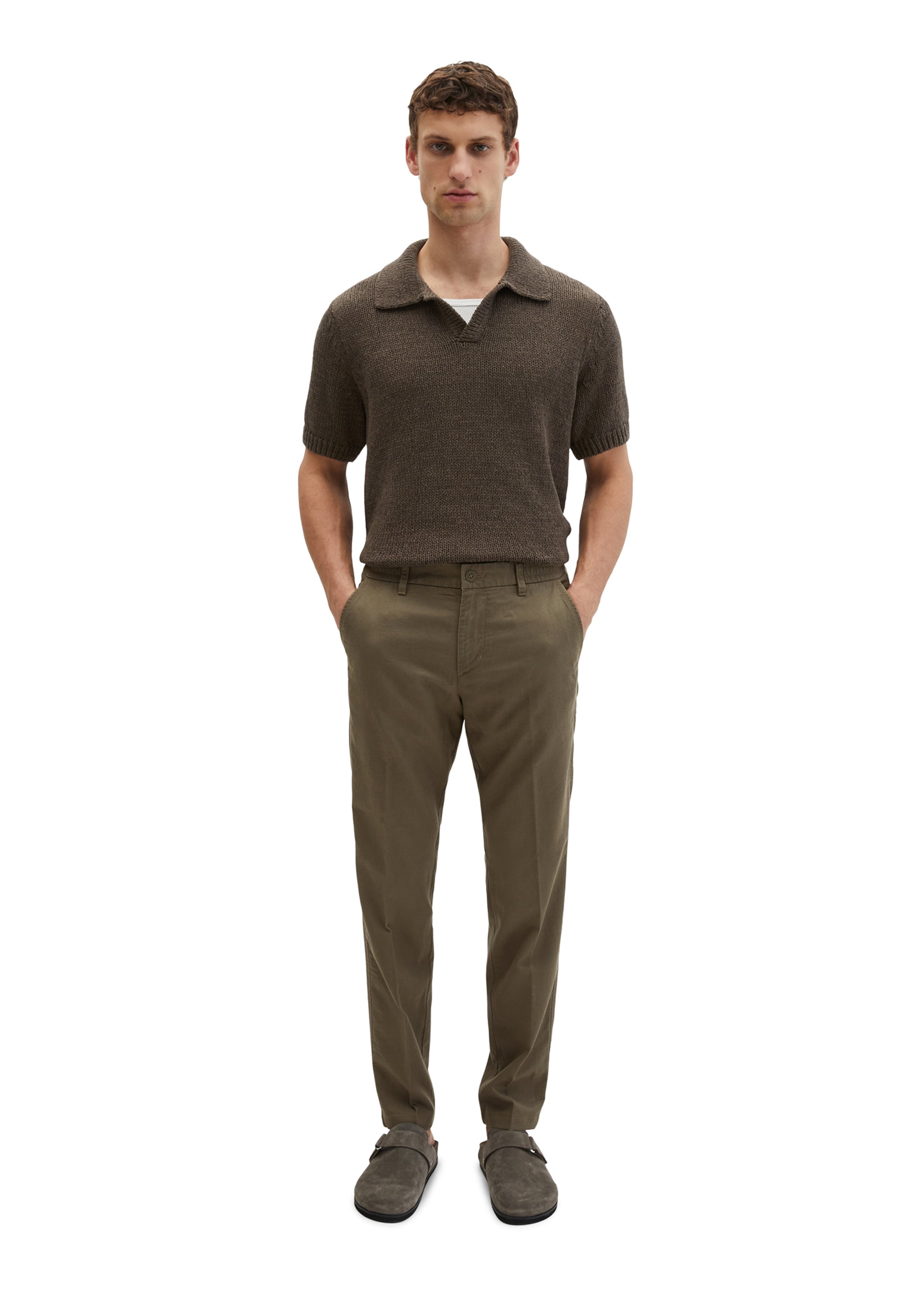 Marc O'Polo Tapered Chino 'Mossbo' in Bruin
