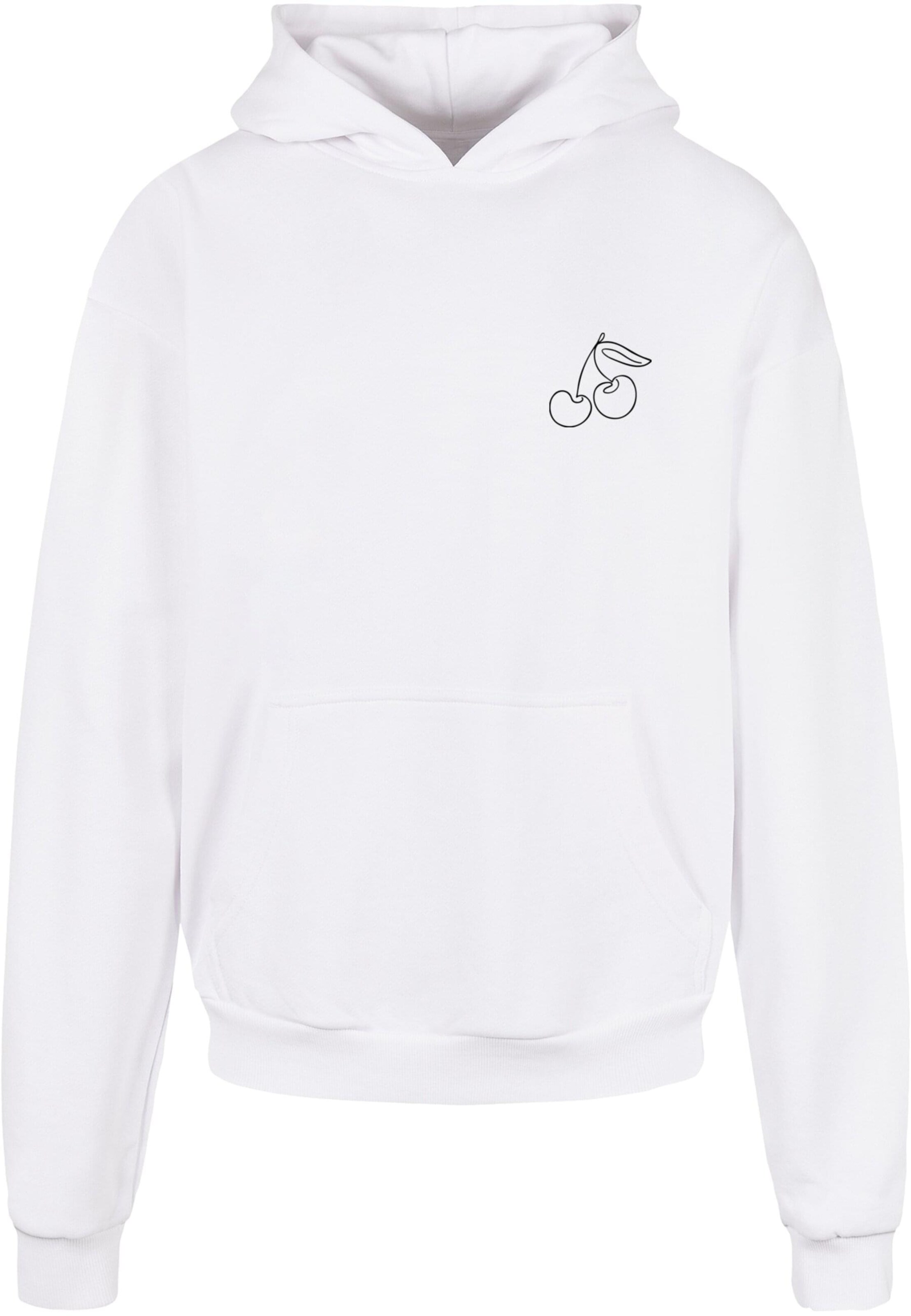 Merchcode Sweatshirt 'Cherry' in Weiß: Vorderseite