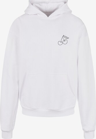 Merchcode Sweatshirt 'Cherry' in White: front