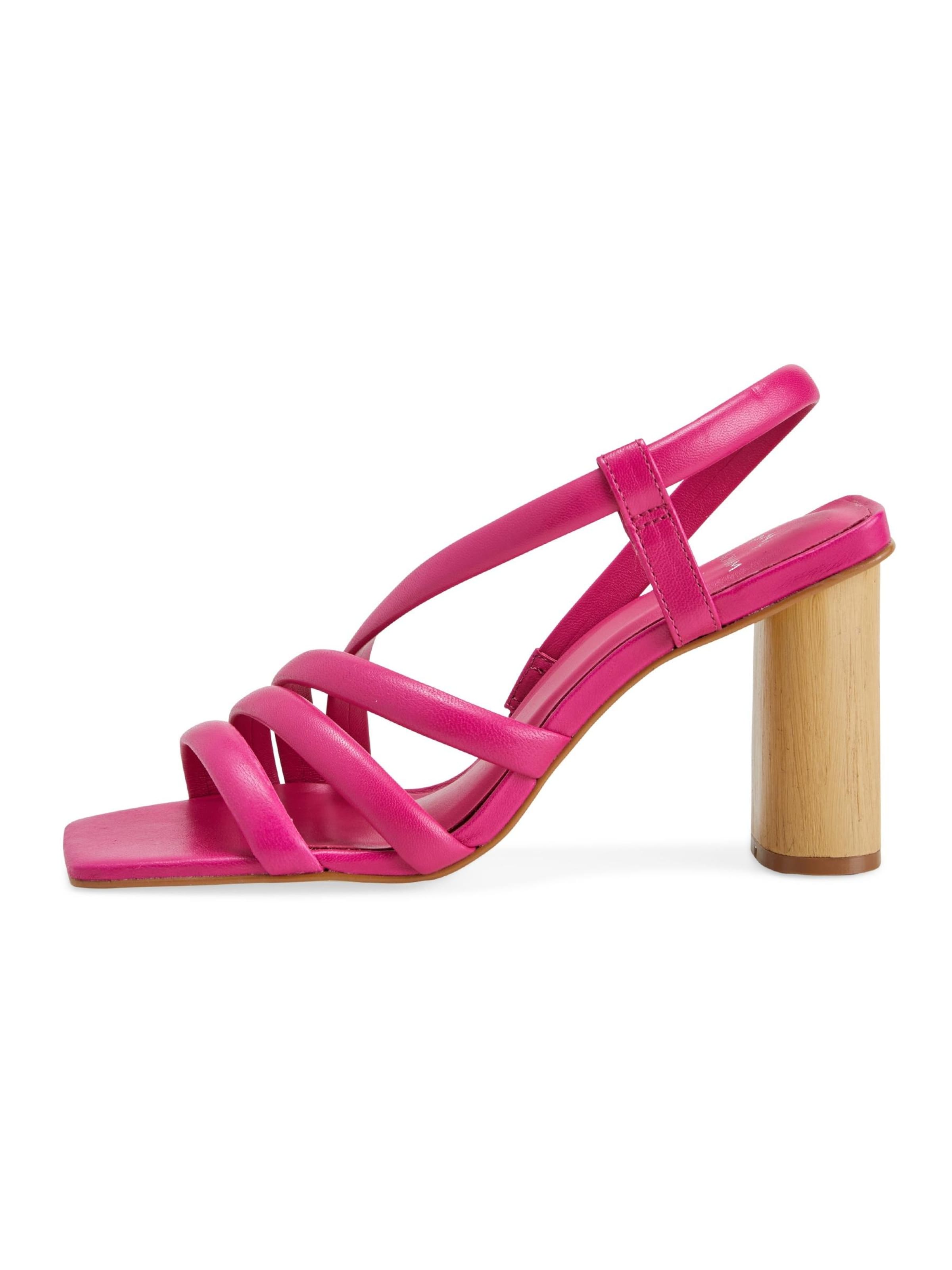 Mangara Atelier - Sandalias con hebilla 'Cedro' en rosa: frente