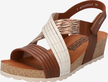 MEPHISTO Strap Sandals 'Renza' in Brown: front