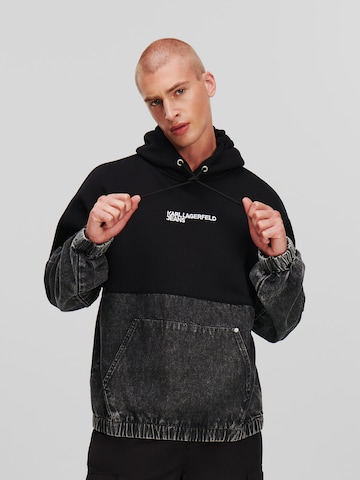 KARL LAGERFELD JEANS Sweatshirt ' Blocked Denim ' i grå: forside