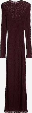 Robes en maille Bershka en rouge : devant