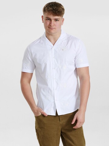 Dxnmxrk Shirt 'DXEdenas' in Wit: voorkant