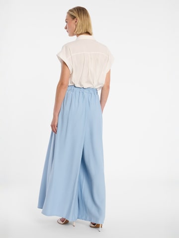 Ana Alcazar Regular Bandplooibroek 'Doria' in Blauw