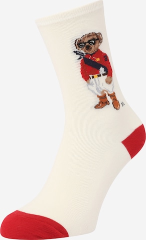 Polo Ralph Lauren Къси чорапи 'Bear' в бежово: отпред