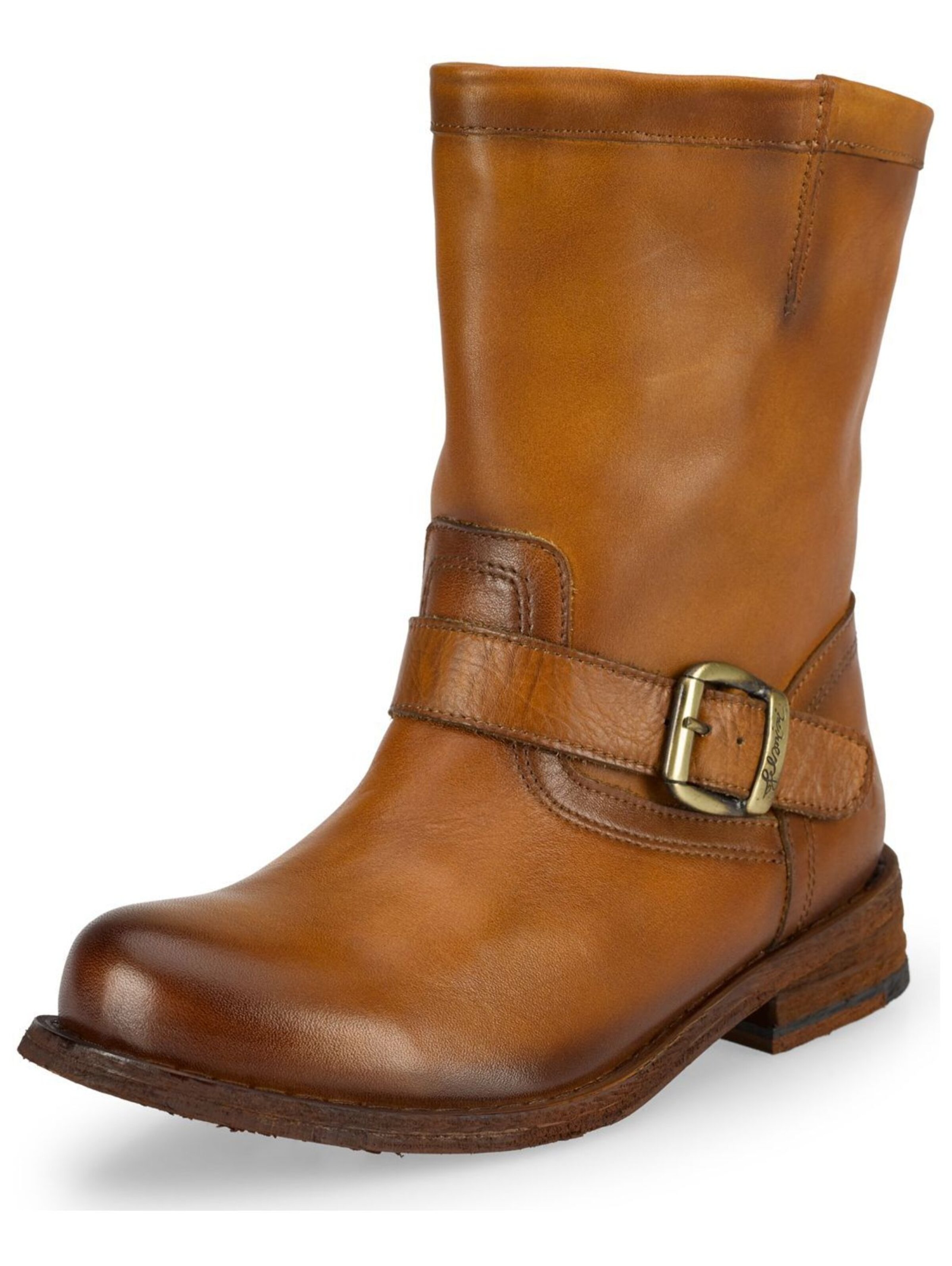 Felmini Wide Fit Ankle Boots in Brown: front