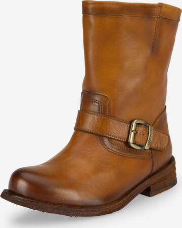 Felmini Wide Fit Ankle Boots in Brown: front