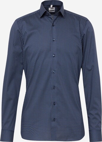 Coupe slim Chemise OLYMP en bleu : devant