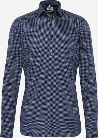 Coupe slim Chemise OLYMP en bleu : devant