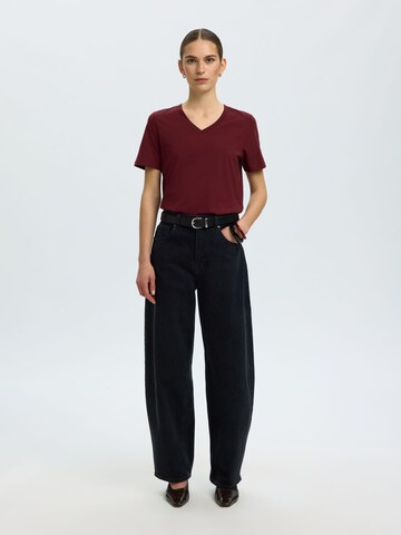 SELECTED T-Shirt 'SLFEssential' in Rot