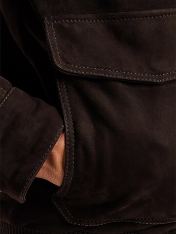 PME Legend Kurtka przejściowa 'Greenville Fur leather jacket' w kolorze brązowy