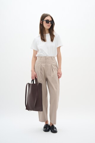 InWear Regular Bandplooibroek 'Dixie' in Beige