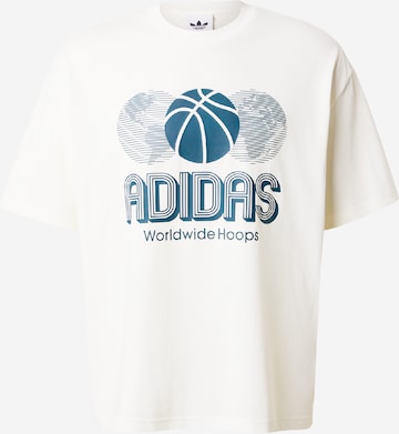 ADIDAS ORIGINALS Paita 'World Wide Hoops Global Basketball' värissä valkoinen: etupuoli