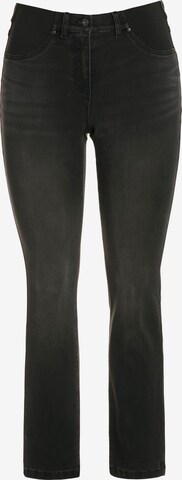 Ulla Popken Slim fit Jeans 'Sammy' in Black: front