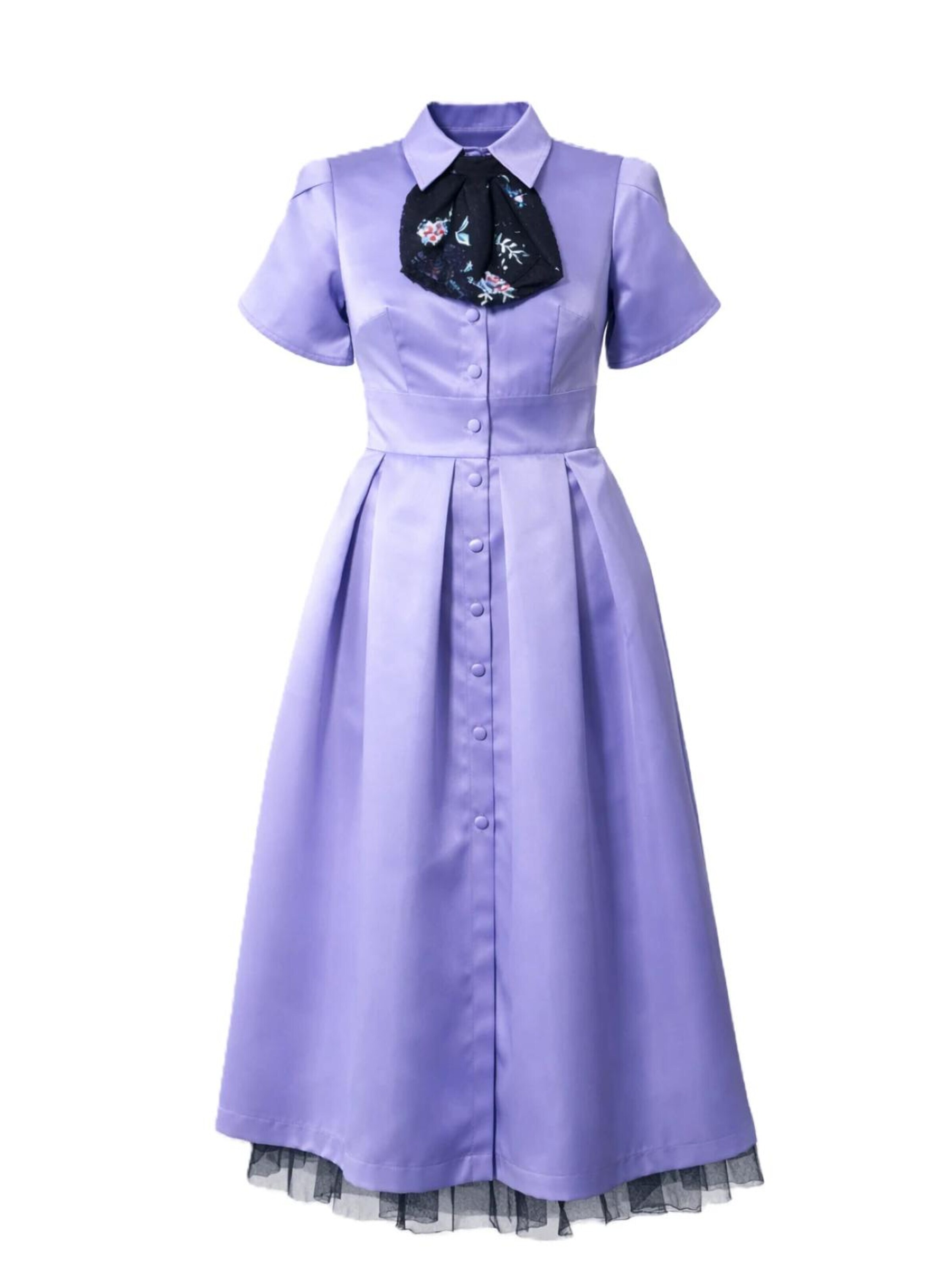 BIBI SAKALIEVA Dress 'Open back satin midi elegant dress' in Purple: front