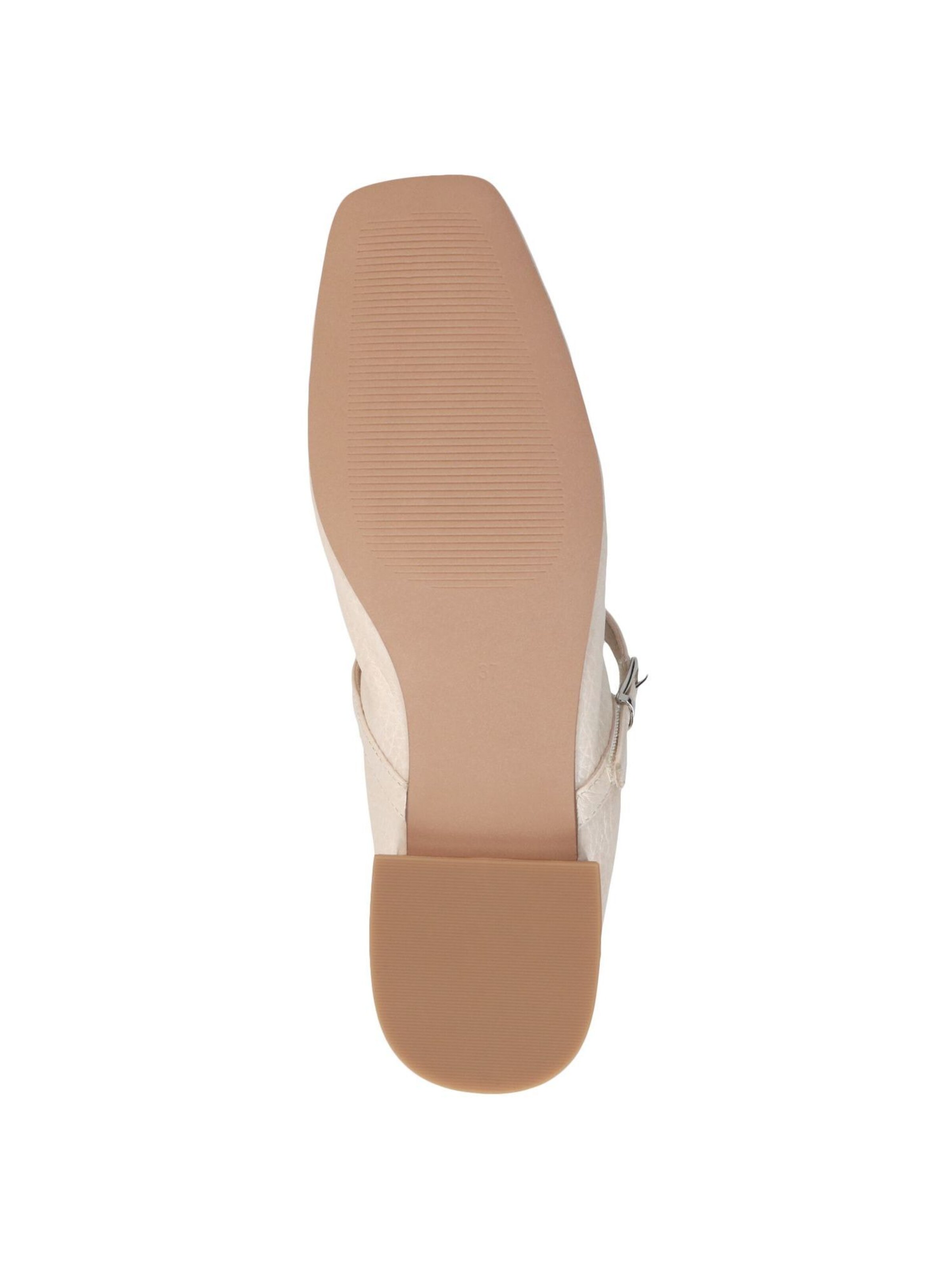 CAPRICE Ballet Flats with Strap in Beige