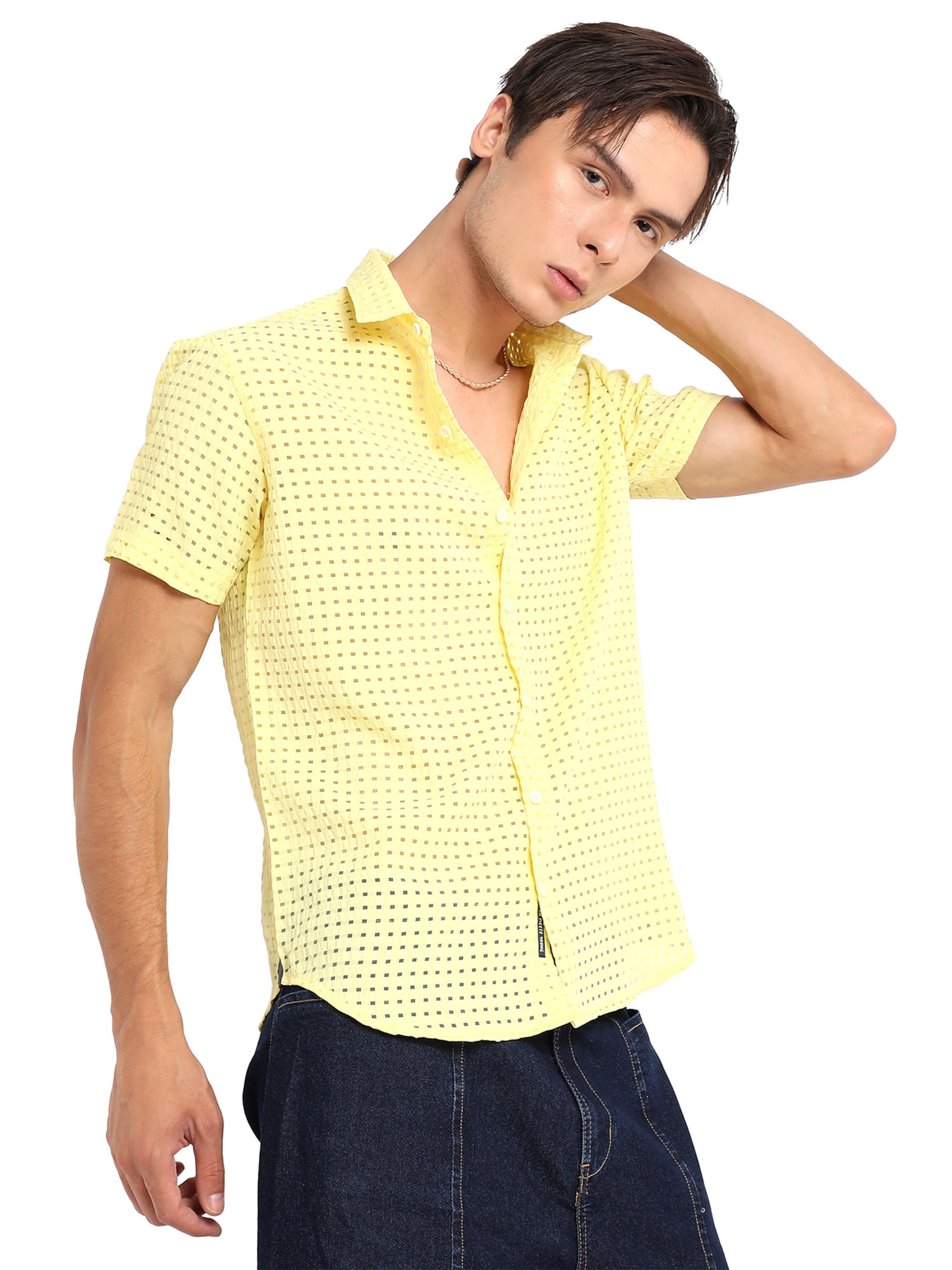 Regular fit Camicia 'Callen' di Campus Sutra in giallo