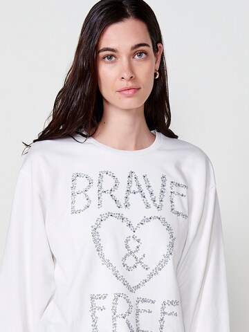 KOROSHI Sweatshirt in Wit