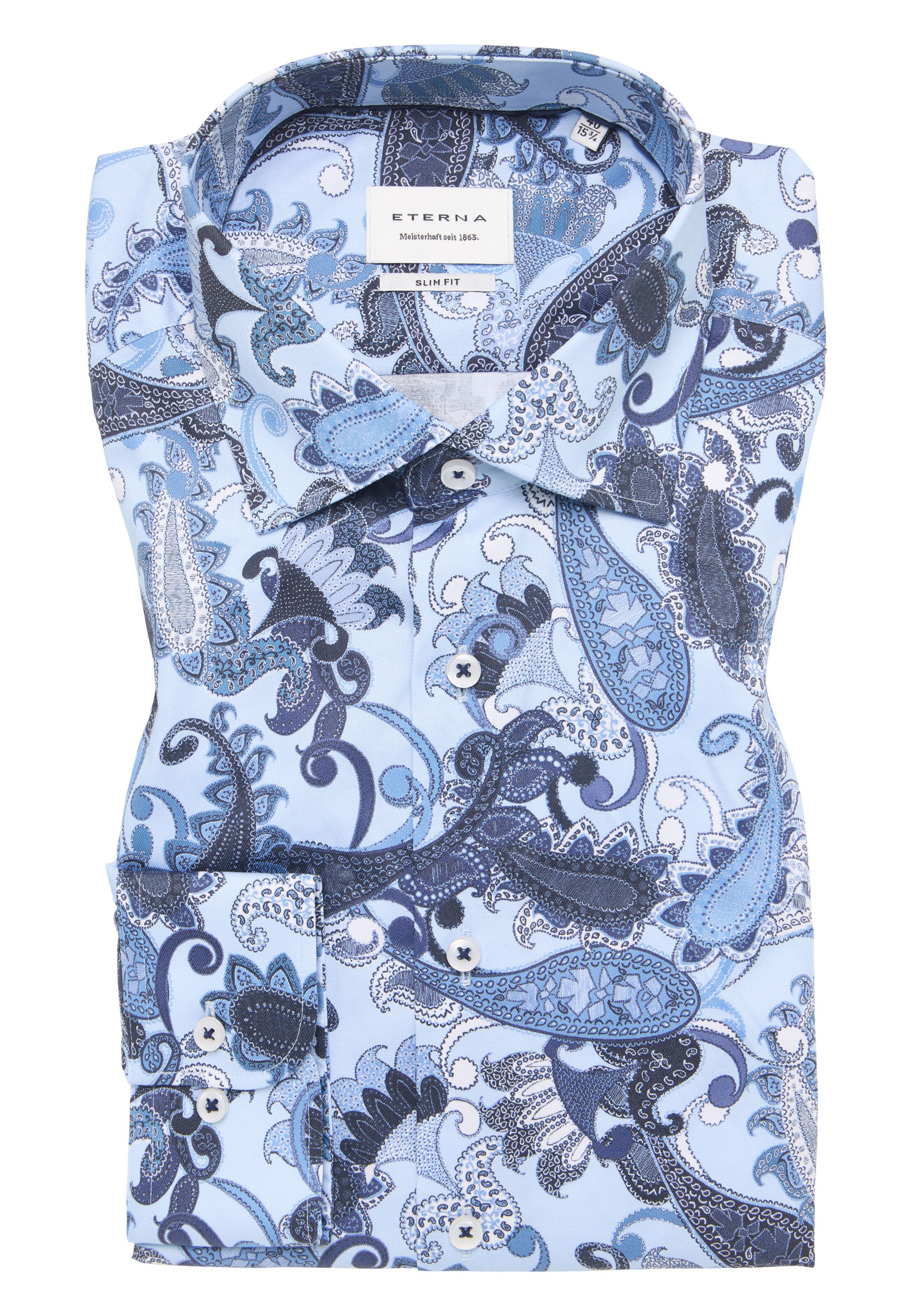 ETERNA Slim fit Business shirt in Blue