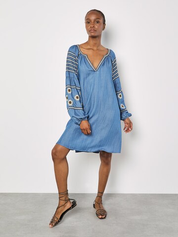 Apricot Jurk in Blauw