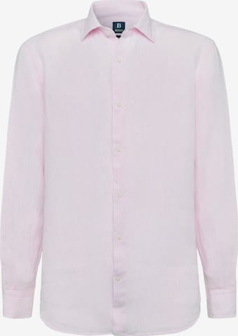 Chemise business Boggi Milano en rose : devant