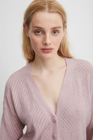 ICHI Knit Cardigan 'HALPA' in Pink