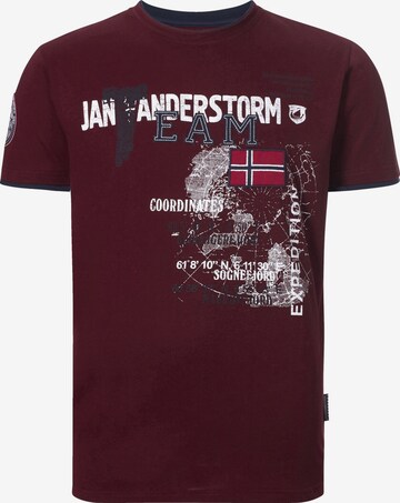 T-Shirt 'Sölve' Jan Vanderstorm en rouge : devant