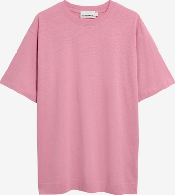 ARMEDANGELS T-Shirt MAARKOS LINEN in Pink: Vorderseite