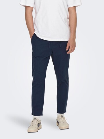 Regular Pantalon 'Linus' Only & Sons en bleu : devant